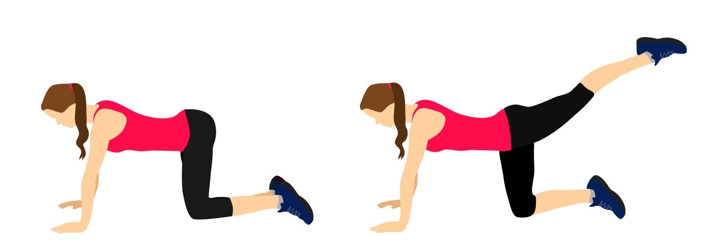 لگد رو به عقب با عضلات سرینی و پا